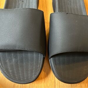 Skechers Black Slide Sandals with Padded Strap